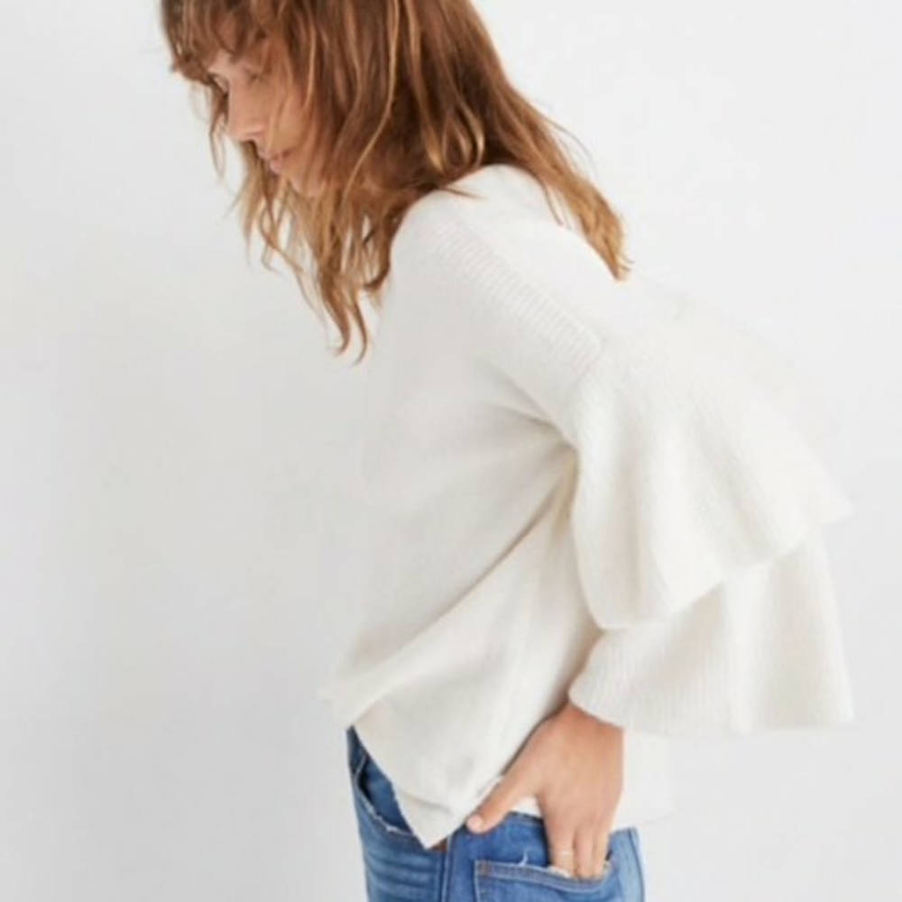 MADEWELL tier sleeve sweater size S